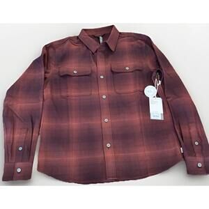 Vuori Long Sleeve Flannel Men’s - Raisin NWT Size S NEW